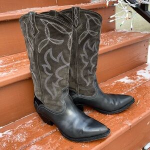 90s Frye Leather Suede Pony Hair Western Cowboy Boots Size 8 B